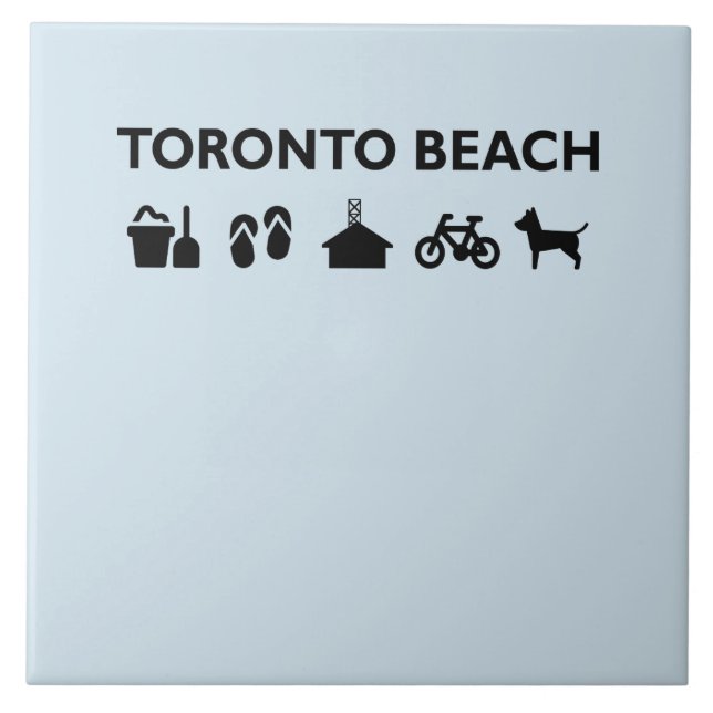 Ícones de Toronto Beach Monotone Black (Frente)