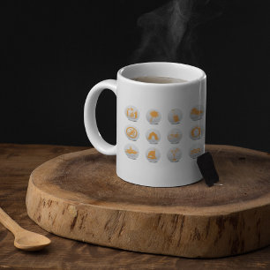 Ícones de Turismo Caneca de Café