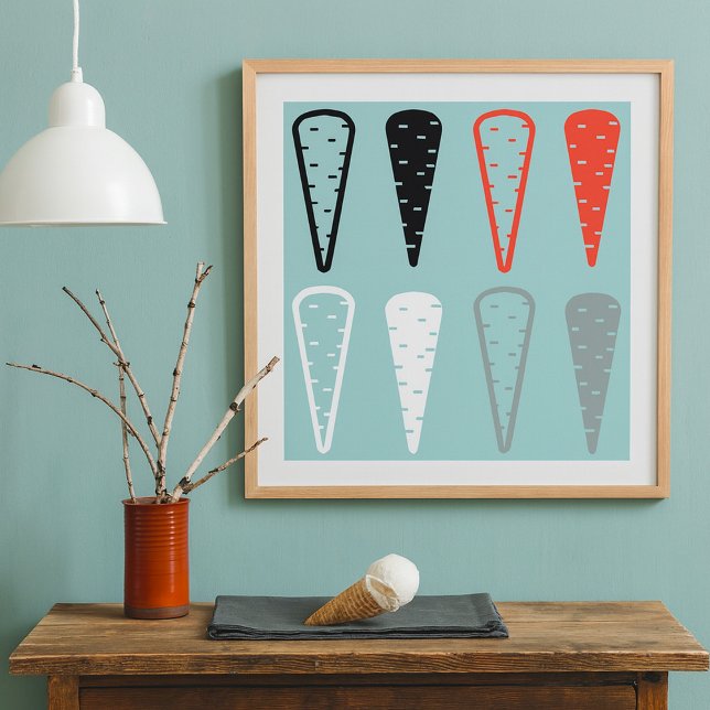 Ícones do Cenário Laranja Poster (Criador carregado)