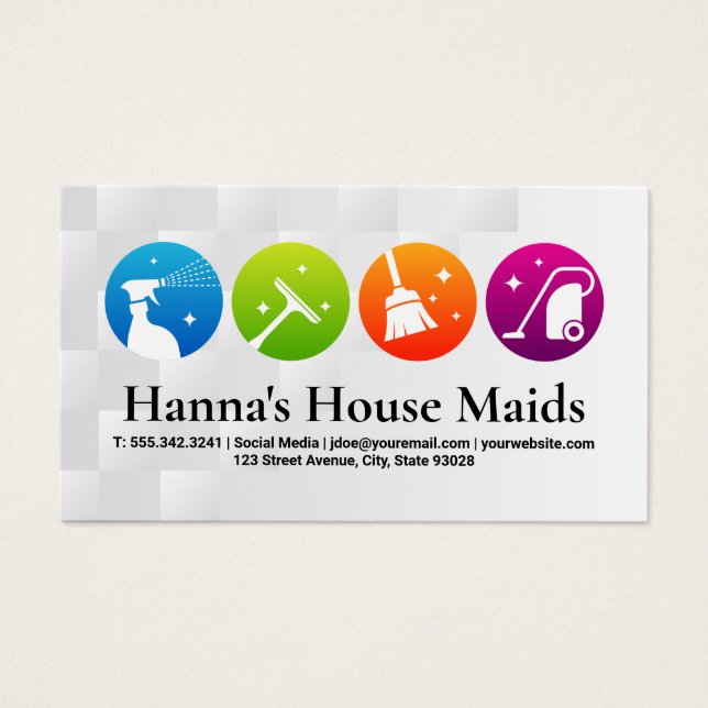 Ícones dos Serviços de Limpeza | Maid (Frente)