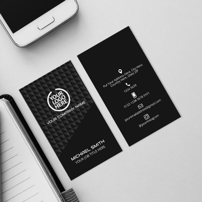 Ícones futuristas de mídia social Cartão de visita (Criador carregado)