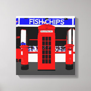 Ícones Ingleses canvas de Arte Moderna