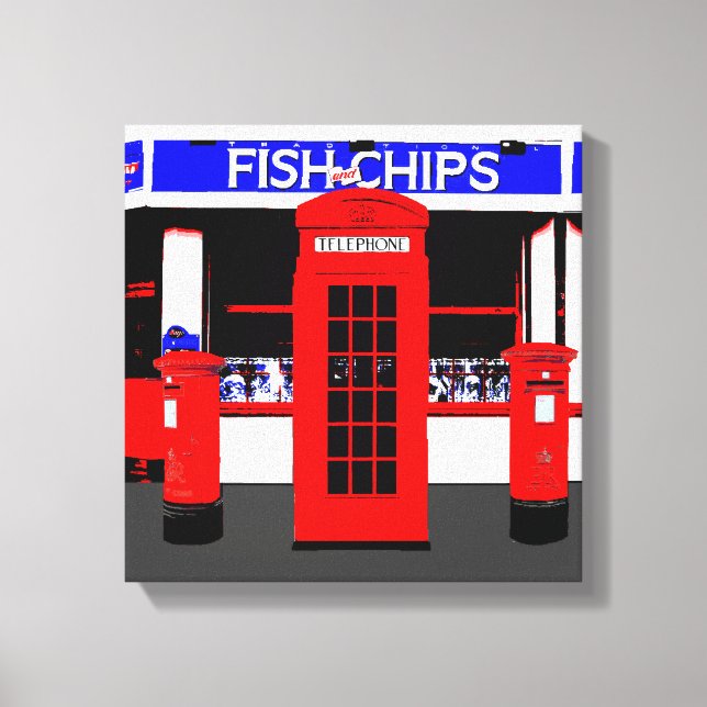 Ícones Ingleses canvas de Arte Moderna (Frente)