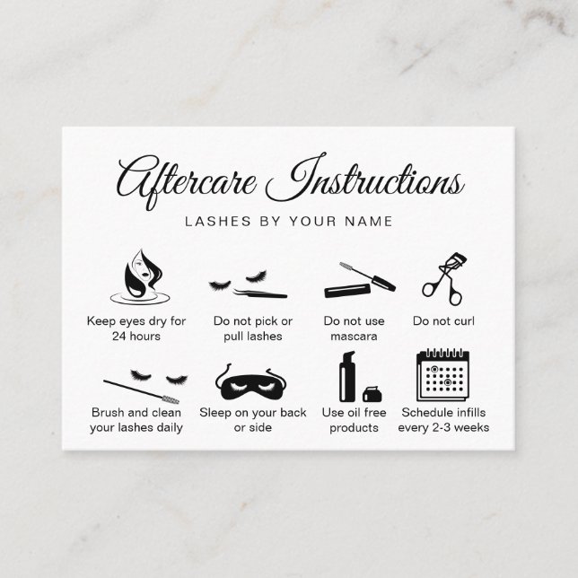 Ícones modernos de extensões de pestanas do cartão (Frente)