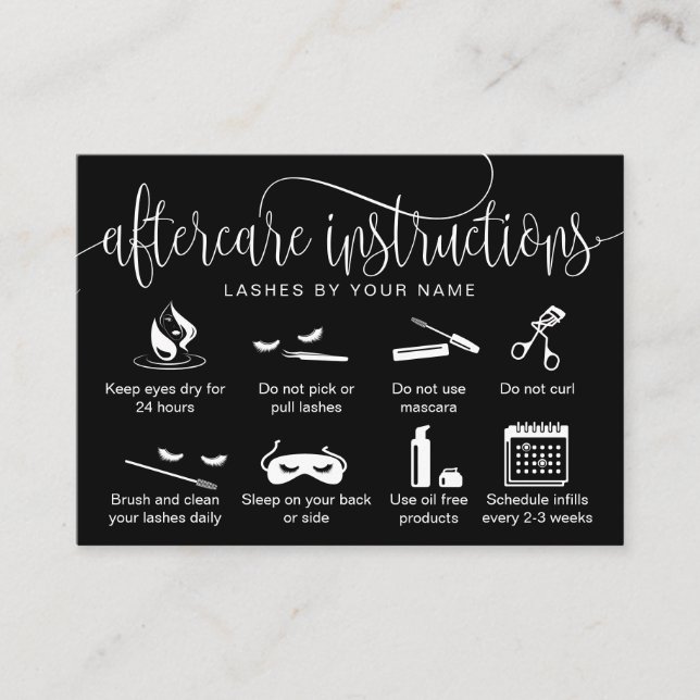 Ícones modernos de extensões de pestanas do cartão (Frente)