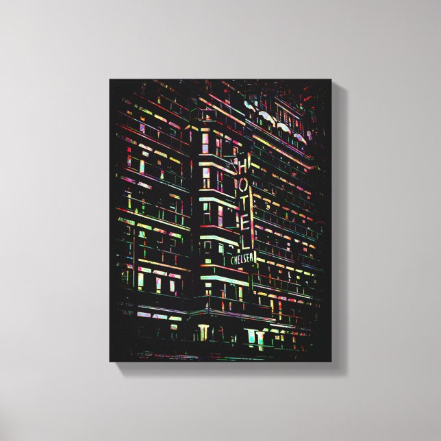 Iconic Hotel Chelsea New York Box Canvas (Frente)