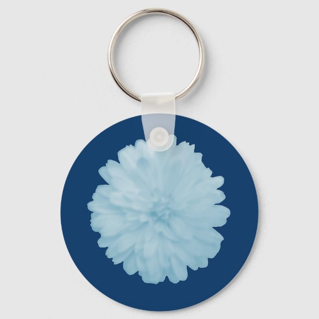 Icy Blue Marigold Chaveiro (Frente)