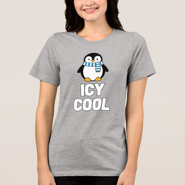 Icy Cool | Pinguim Fofo com Cachecol Inverno Gelad (Frente)