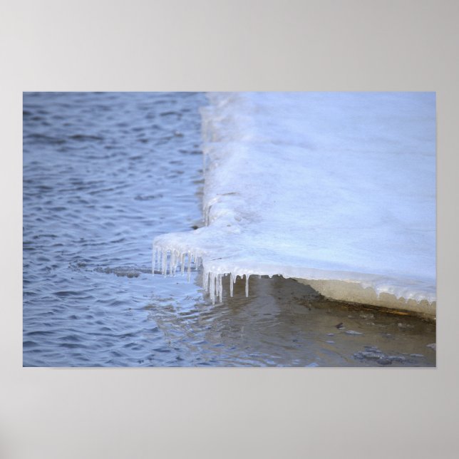 Icy Formation with Water Poster (Frente)