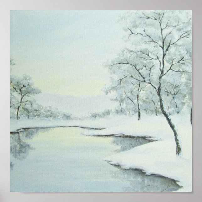 Icy Winter Landscape Fine Art Impressão (Frente)