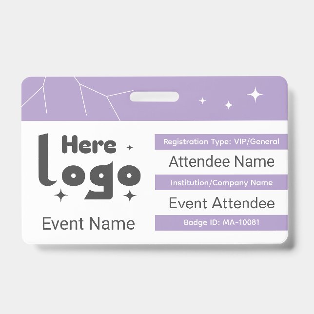 ID do Crachá de Evento de Networking Personalizado (Frente)