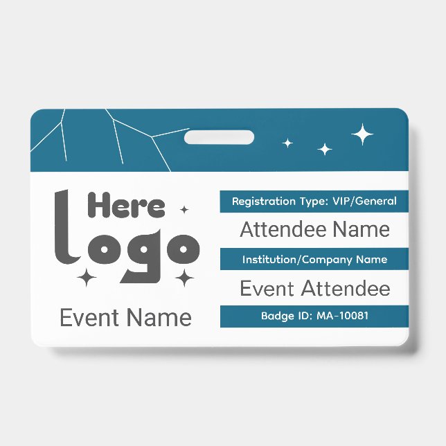 ID do Crachá de Evento Personalizado (Frente)