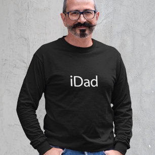 iDad (pai) de i - camisa longa preta da Capa para