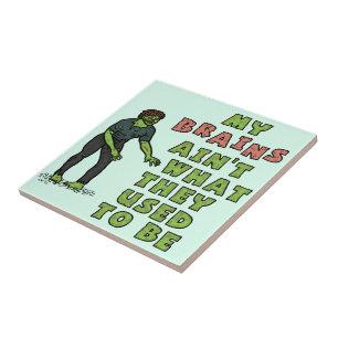 Idade avançada engraçada dos cérebros do zombi