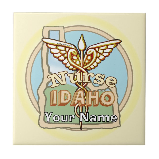Idaho Nurse Caduceus Tile (Frente)