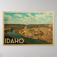 Idaho Poster - Cobra River Canyon Vintage