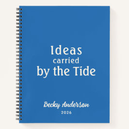 Ideas by the Tide, Beach Notes, Blue Custom Name