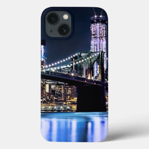 Ideia da reflexão da ponte de Brooklyn de New Yor