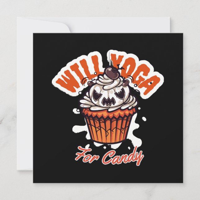 Ideia de Cupcake de Halloween para Yoga das Mães (Frente)