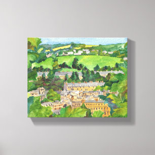 Ideia do impressão das canvas da aguarela do banh