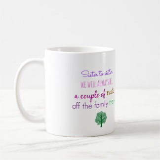 Ideia do presente para a caneca de café da irmã