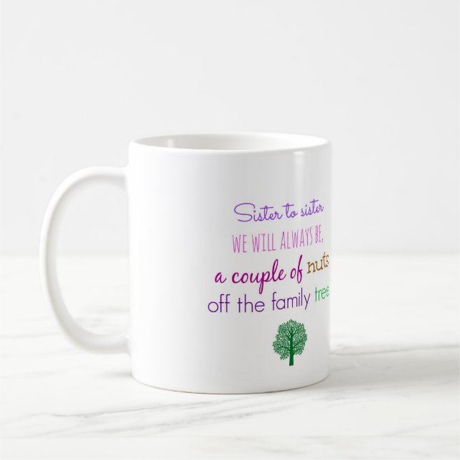 Ideia do presente para a caneca de café da irmã (Esquerda)
