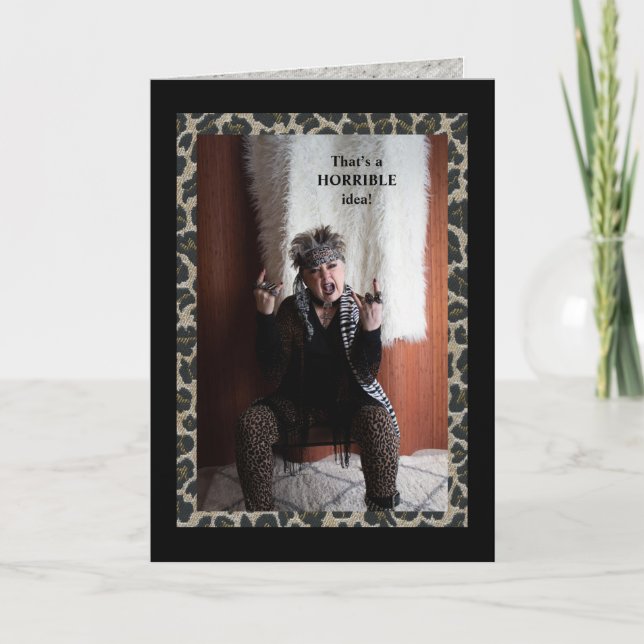 Ideia terrivelmente horrível, ah sim? Cartão (Frente)