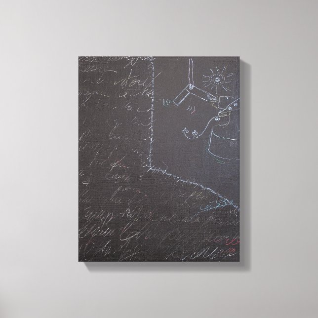 Ideias brancas e quadros negros 1 Canvas (Frente)