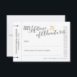 Ideias de data de Viagem noturna do Chá de panela<br><div class="desc">Cartões de Aviso Pretos e Dourados para Chás de panela de Tema de Destino Casamento ou Viagem Impressos em cartões de passagem de avião mini "cartão de embarque" para que os hóspedes possam escrever em ideias de viagem de viagem e férias ou ideias de data noturna - ou ambas. O...</div>