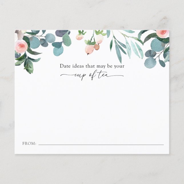 Ideias de data que podem ser sua xícara de chá (Frente)