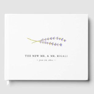 Ideias do Livro de Convidado de Casamento lavanda