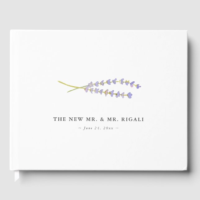 Ideias do Livro de Convidado de Casamento lavanda (Frente)