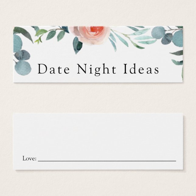 Ideias Noturnas Bridal Tea Card (Frente & Verso)