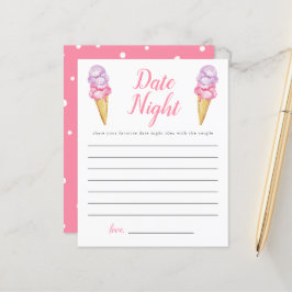 Ideias noturnas de data do Chá de panela do sorvet