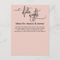 Ideias Noturnas Elegantes Cartão de Aviso Rosa Blu