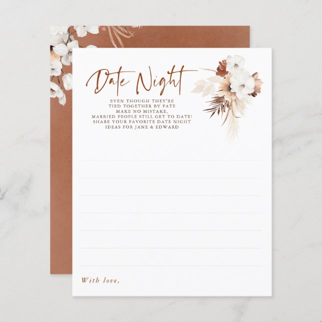 Ideias noturnas para Casal ou noiva - Terracotta (Frente/Verso)