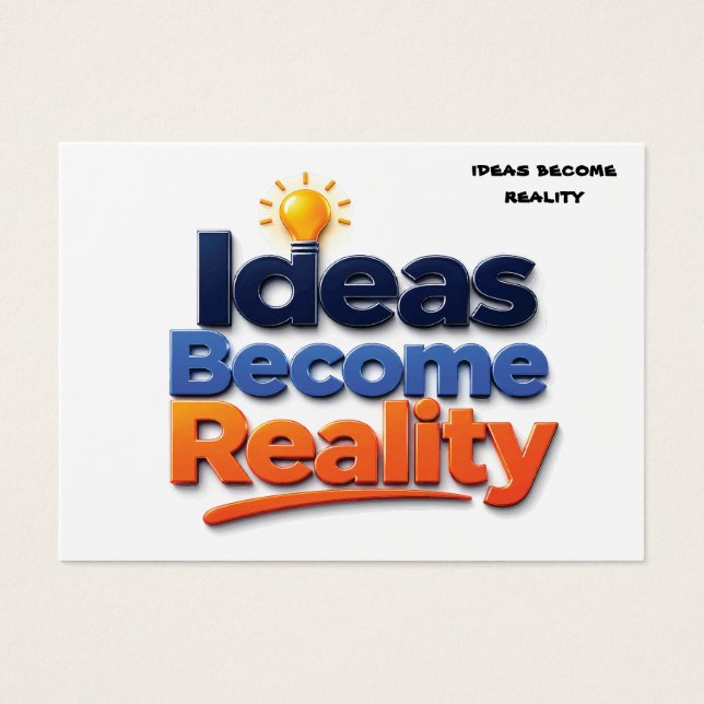 Ideias se Tornam Realidade (Frente)