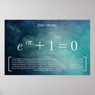 Identidade de Euler - Poster de Matemática