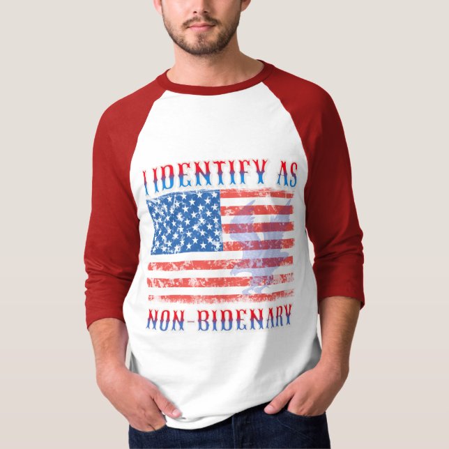 Identifico-Me Como Uma Camisa De Bandeira American (Frente)