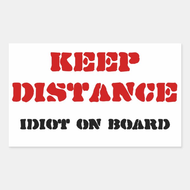 Idiota nos adesivos do Conselho (Frente)