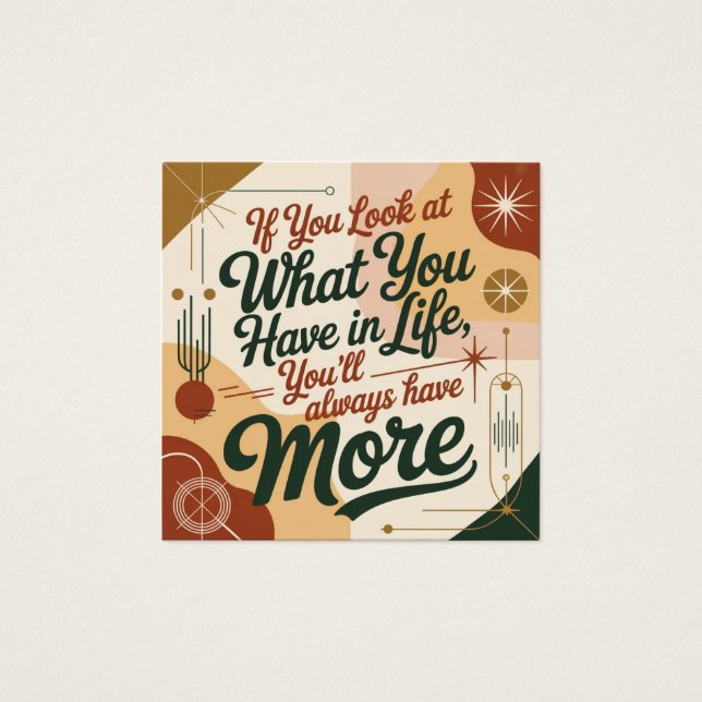 If You Look At What You Have In Life (Frente)