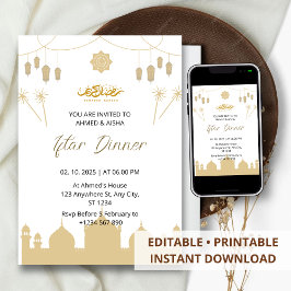 Iftar jantar convite ramadan com o hotel