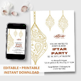 Iftar jantar convite ramadan com o hotel