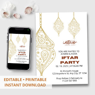 Iftar jantar convite ramadan com o hotel