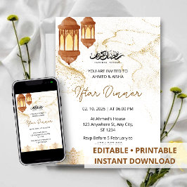 Iftar janto convite ramadan