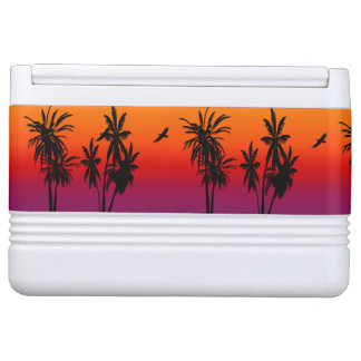 Igloo Cooler Tahiti Sunset Haze Black Palm Trees Circlando Hawk