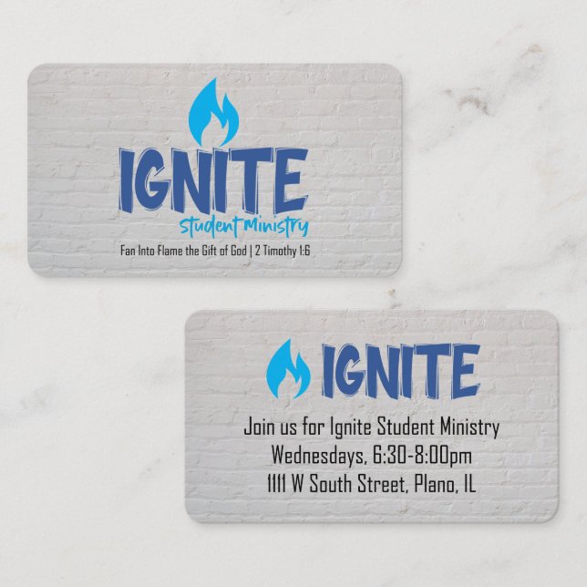 Ignite o Cartão de Convite (Frente/Verso)