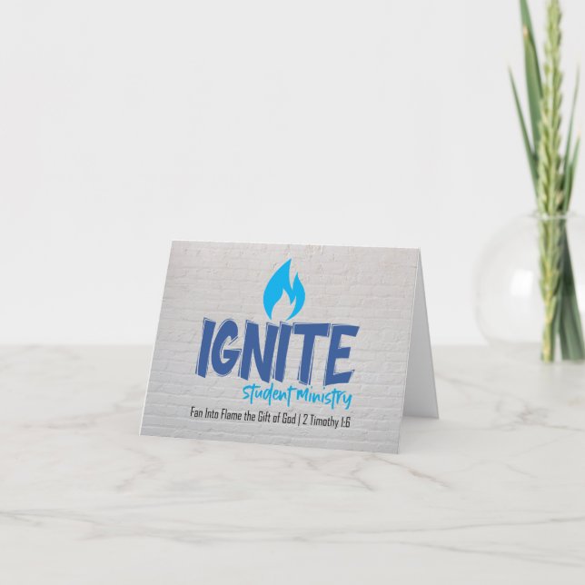 Ignite o Cartão de Nota Dobrada (Frente)