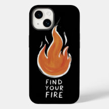 Ignite Your Passion | Hand-Drawn Fire iPhone 14 Ca