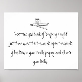 Ignorando uma Noite de Esmagamento de Poster Denta